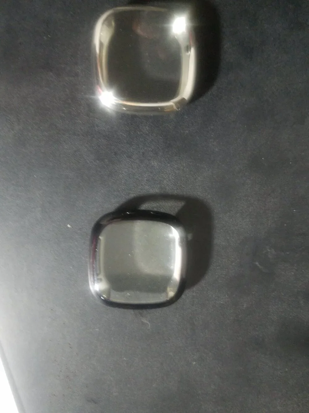 Set of 2 Fitbit Versa 3  Black And Silver Protective Watch Covers